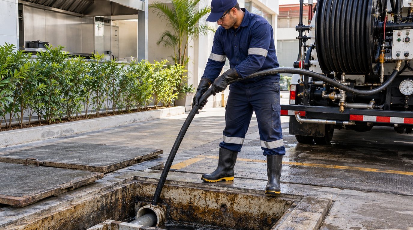 Hidrojateamento de Caixa de Gordura em Niterói‑RJ