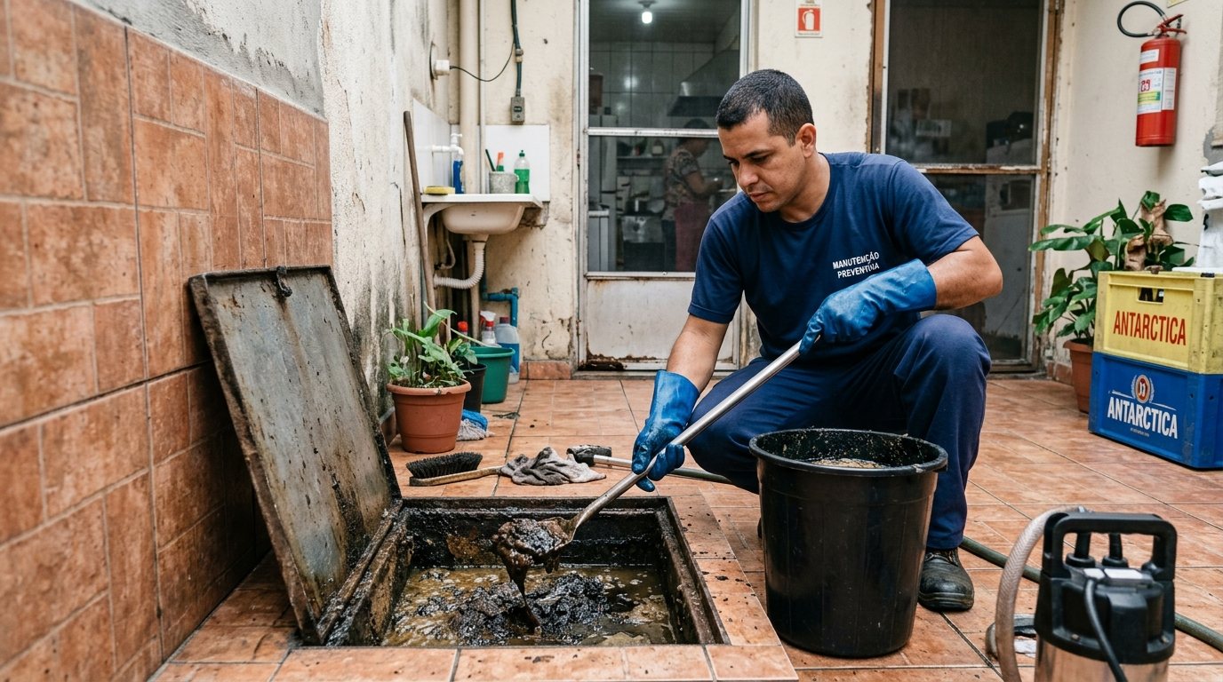 Limpeza de Caixa de Gordura com Equipe em Niterói‑RJ