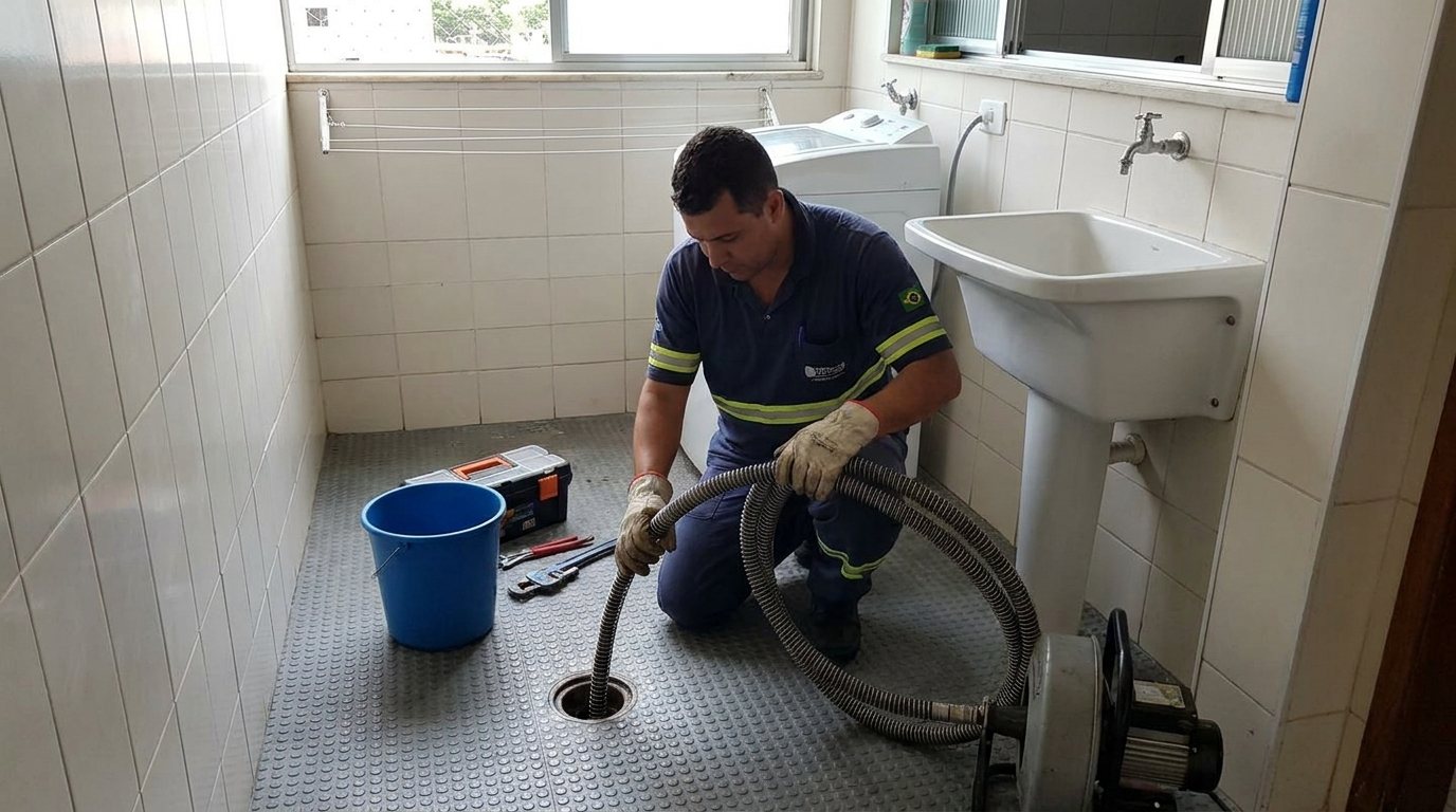 Ponto de Esgoto na Lavanderia em Niterói‑RJ